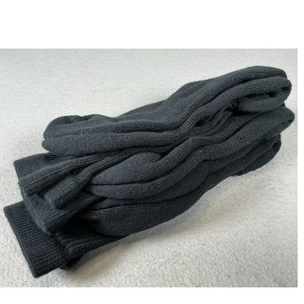 Nordstrom Organic Cotton Rib Crew Socks Black Regular 7.5-12.5 Unisex NWT